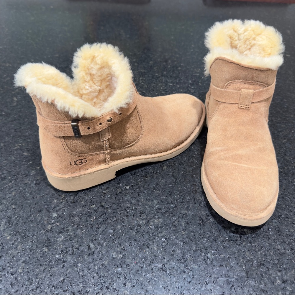 UGG Elisa Chestnut Shearling Ankle Boots